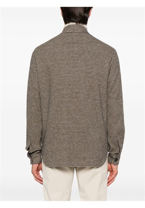 Beige and brown houndstooth jacket Harris wharf london - men HARRIS WHARF LONDON | C9320MRATRA02